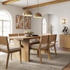 image:imageNathan James Briggs Modern Farmhouse Dining Set for 6 Solid Wood Dining Room Table Set with 6 Upholstered Dining Chairs Light BrownLight Brown