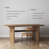 image:imageNathan James Briggs Modern Farmhouse Dining Set for 6 Solid Wood Dining Room Table Set with 6 Upholstered Dining Chairs Light BrownLight BrownFaux Leather