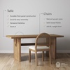 image:imageNathan James Briggs Modern Farmhouse Dining Set for 6 Solid Wood Dining Room Table Set with 6 Upholstered Dining Chairs Light BrownLight BrownRattan