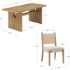 image:imageNathan James Briggs Modern Farmhouse Dining Set for 6 Solid Wood Dining Room Table Set with 6 Upholstered Dining Chairs Light BrownLight BrownSeagrass