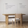 image:imageNathan James Briggs Modern Farmhouse Dining Set for 6 Solid Wood Dining Room Table Set with 6 Upholstered Dining Chairs Light BrownLight BrownSeagrass