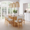 image:imageNathan James Briggs Modern Farmhouse Dining Set for 6 Solid Wood Dining Room Table Set with 6 Upholstered Dining Chairs Light BrownLight BrownWhite