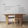 image:imageNathan James Briggs Modern Farmhouse Dining Set for 6 Solid Wood Dining Room Table Set with 6 Upholstered Dining Chairs Light BrownLight BrownWoven Faux Leather