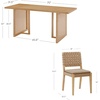 image:imageNathan James Briggs Modern Farmhouse Dining Set for 6 Solid Wood Dining Room Table Set with 6 Upholstered Dining Chairs Light BrownWarm Pine