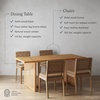 image:imageNathan James Briggs Modern Farmhouse Dining Set for 6 Solid Wood Dining Room Table Set with 6 Upholstered Dining Chairs Light BrownWarm Pine