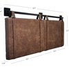 image:imageNathan James Charlie Wall Mount Hanging Upholstered Headboard Queen White Boucle with Brown Faux Leather StrapsBrown Faux Leather