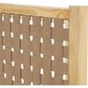 image:imageNathan James Charlie Wall Mount Hanging Upholstered Headboard Queen White Boucle with Brown Faux Leather StrapsNatural Brown Wood
