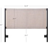 image:imageNathan James Charlie Wall Mount Hanging Upholstered Headboard Queen White Boucle with Brown Faux Leather StrapsNatural CaneBlack