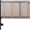 image:imageNathan James Charlie Wall Mount Hanging Upholstered Headboard Queen White Boucle with Brown Faux Leather StrapsNatural CaneBlack