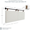 image:imageNathan James Charlie Wall Mount Hanging Upholstered Headboard Queen White Boucle with Brown Faux Leather StrapsWhite Boucle With Brown Faux Leather Straps
