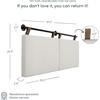 image:imageNathan James Charlie Wall Mount Hanging Upholstered Headboard Queen White Boucle with Brown Faux Leather StrapsWhite Boucle With Brown Faux Leather Straps