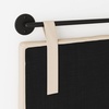image:imageNathan James Charlie Wall Mount Hanging Upholstered Headboard Queen White Boucle with Brown Faux Leather StrapsWhite CloudBlack