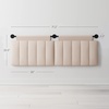 image:imageNathan James Charlie Wall Mount Hanging Upholstered Headboard Queen White Boucle with Brown Faux Leather StrapsWhite CloudMatte Black