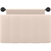 image:imageNathan James Charlie Wall Mount Hanging Upholstered Headboard Queen White Boucle with Brown Faux Leather StrapsWhite CloudMatte Black