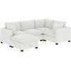 image:imageNathan James Chelsea Modern 2Seater Sofa Loveseat Corduroy Loveseat Sofa with Deep Seat Cushions for Living Room Pearl WhitePearl White
