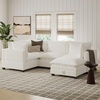 image:imageNathan James Chelsea Modern 2Seater Sofa Loveseat Corduroy Loveseat Sofa with Deep Seat Cushions for Living Room Pearl WhitePearl White