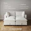 image:imageNathan James Chelsea Modern 2Seater Sofa Loveseat Corduroy Loveseat Sofa with Deep Seat Cushions for Living Room Pearl WhitePearl White