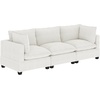 image:imageNathan James Chelsea Modern 2Seater Sofa Loveseat Corduroy Loveseat Sofa with Deep Seat Cushions for Living Room Pearl WhitePearl White