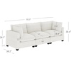 image:imageNathan James Chelsea Modern 2Seater Sofa Loveseat Corduroy Loveseat Sofa with Deep Seat Cushions for Living Room Pearl WhitePearl White