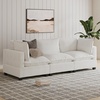 image:imageNathan James Chelsea Modern 2Seater Sofa Loveseat Corduroy Loveseat Sofa with Deep Seat Cushions for Living Room Pearl WhitePearl White