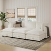 image:imageNathan James Chelsea Modern 2Seater Sofa Loveseat Corduroy Loveseat Sofa with Deep Seat Cushions for Living Room Pearl WhitePearl White