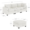 image:imageNathan James Chelsea Modern 2Seater Sofa Loveseat Corduroy Loveseat Sofa with Deep Seat Cushions for Living Room Pearl WhitePearl White