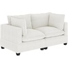 image:imageNathan James Chelsea Modern 2Seater Sofa Loveseat Corduroy Loveseat Sofa with Deep Seat Cushions for Living Room Pearl WhitePearl White