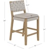 image:imageNathan James Cohen MidCentury Modern Suede Bar Stool Counter Height Chair in Solid Wood Frame with Footrest and Woven Suede Back for Kitchen Natural Brown Set of 4Taupe