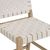 image:imageNathan James Cohen MidCentury Modern Suede Bar Stool Counter Height Chair in Solid Wood Frame with Footrest and Woven Suede Back for Kitchen Natural Brown Set of 4White