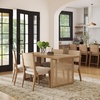 image:imageNathan James Cove Boho Dining Set Solid Wood Dining Table Set for 6 Light Wood Table and Seagrass Chairs Set Light BrownCove Rattan Flax