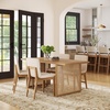 image:imageNathan James Cove Boho Dining Set Solid Wood Dining Table Set for 6 Light Wood Table and Seagrass Chairs Set Light BrownRattanBrownBoucle