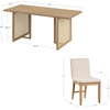 image:imageNathan James Cove Boho Dining Set Solid Wood Dining Table Set for 6 Light Wood Table and Seagrass Chairs Set Light BrownRattanBrownBoucle