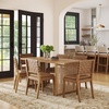 image:imageNathan James Cove Boho Dining Set Solid Wood Dining Table Set for 6 Light Wood Table and Seagrass Chairs Set Light BrownRattanLight BrownFaux Leather