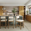 image:imageNathan James Dahlia Counter Height Chair Modern Barstool with Back MidCentury Metal Legs and Leather Padded Cushion for Kitchen Island and Bars BrownBlack Set of 2CreamLight Brown