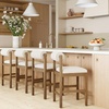 image:imageNathan James Dahlia Counter Height Chair Modern Barstool with Back MidCentury Metal Legs and Leather Padded Cushion for Kitchen Island and Bars BrownBlack Set of 2CreamLight Brown
