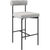 image:imageNathan James Dahlia Counter Height Chair Modern Barstool with Back MidCentury Metal Legs and Leather Padded Cushion for Kitchen Island and Bars BrownBlack Set of 2Feather Graymatte Black