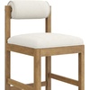 image:imageNathan James Dahlia Counter Height Chair Modern Barstool with Back MidCentury Metal Legs and Leather Padded Cushion for Kitchen Island and Bars BrownBlack Set of 2CreamLight Brown
