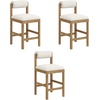 image:imageNathan James Dahlia Counter Height Chair Modern Barstool with Back MidCentury Metal Legs and Leather Padded Cushion for Kitchen Island and Bars BrownBlack Set of 2CreamLight Brown