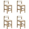 image:imageNathan James Dahlia Counter Height Chair Modern Barstool with Back MidCentury Metal Legs and Leather Padded Cushion for Kitchen Island and Bars BrownBlack Set of 2CreamLight Brown