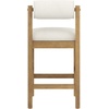 image:imageNathan James Dahlia Counter Height Chair Modern Barstool with Back MidCentury Metal Legs and Leather Padded Cushion for Kitchen Island and Bars BrownBlack Set of 2CreamLight Brown
