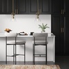image:imageNathan James Dahlia Counter Height Chair Modern Barstool with Back MidCentury Metal Legs and Leather Padded Cushion for Kitchen Island and Bars BrownBlack Set of 2Feather Graymatte Black