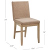 image:imageNathan James Dahlia Modern Kitchen and Dining Chair with Metal Legs and Vegan Leather Upholstery BrownBlack Set of 2Brushed Light Brown