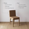 image:imageNathan James Dahlia Modern Kitchen and Dining Chair with Metal Legs and Vegan Leather Upholstery BrownBlack Set of 2Brushed Light Brown
