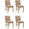 image:imageNathan James Dahlia Modern Kitchen and Dining Chair with Metal Legs and Vegan Leather Upholstery BrownBlack Set of 2Brushed Light Brown