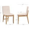 image:imageNathan James Dahlia Modern Kitchen and Dining Chair with Metal Legs and Vegan Leather Upholstery BrownBlack Set of 2Brushed Light Brownflax