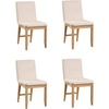 image:imageNathan James Dahlia Modern Kitchen and Dining Chair with Metal Legs and Vegan Leather Upholstery BrownBlack Set of 2Brushed Light Brownflax