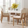 image:imageNathan James Dahlia Modern Kitchen and Dining Chair with Metal Legs and Vegan Leather Upholstery BrownBlack Set of 2Brushed Light Brownflax