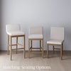 image:imageNathan James Dahlia Modern Kitchen and Dining Chair with Metal Legs and Vegan Leather Upholstery BrownBlack Set of 2Brushed Light Brownflax