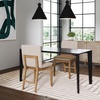 image:imageNathan James Dahlia Modern Kitchen and Dining Chair with Metal Legs and Vegan Leather Upholstery BrownBlack Set of 2Brushed Light Brownflax