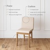 image:imageNathan James Dahlia Modern Kitchen and Dining Chair with Metal Legs and Vegan Leather Upholstery BrownBlack Set of 2Brushed Light Brownflax
